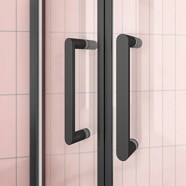 Toreno Matt Black 1200 X 800mm Offset Quadrant Shower Enclosure - Image 3