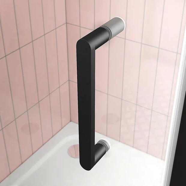 Toreno Matt Black 1200 X 800mm Sliding Door Shower Enclosure + Pearlstone Tray
