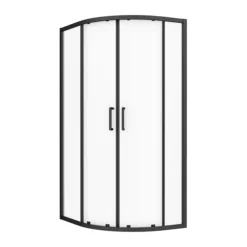 Toreno Matt Black 1000 X 800mm Offset Quadrant Shower Enclosure