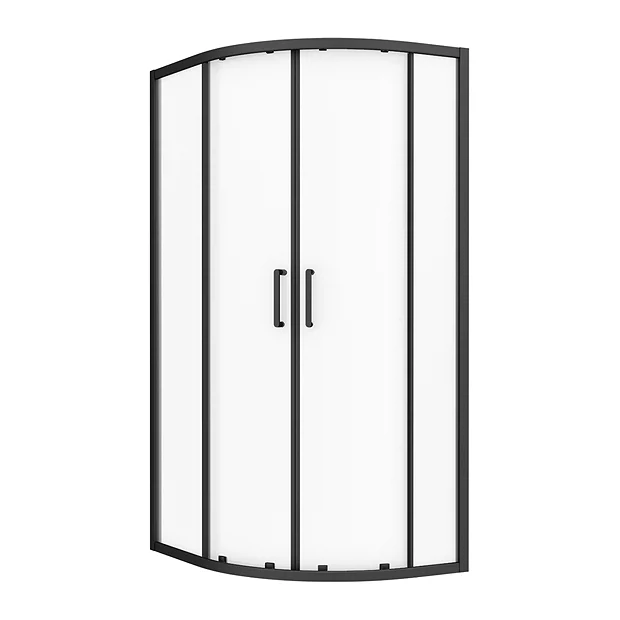 Toreno Matt Black 1000 X 800mm Offset Quadrant Shower Enclosure