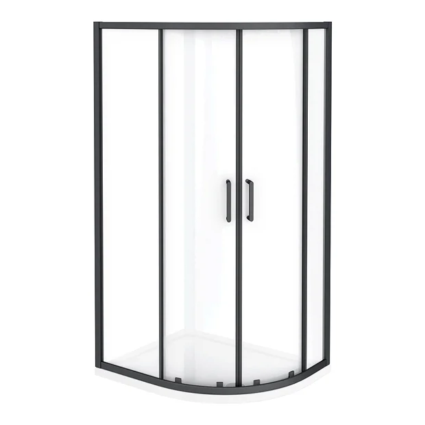 Toreno Matt Black 900 X 760mm Offset Quadrant Shower Enclosure - Image 4