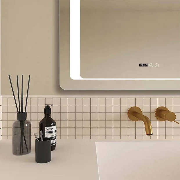 Toreno 800x600mm LED Illuminated Bathroom Mirror Inc. Anti-Fog & Touch Sensor
