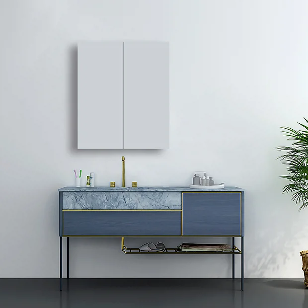 Toreno 500 X 700mm 2-Door Mirror Cabinet - Image 4