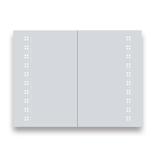 Toreno 800 X 600mm LED Illuminated 2-Door Mirror Cabinet Incl. Motion Sensor - Image 3