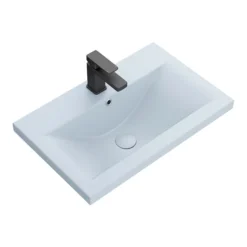 Toreno 600 Basin Unit - High Gloss White With Matt Blue Mid Edged Basin