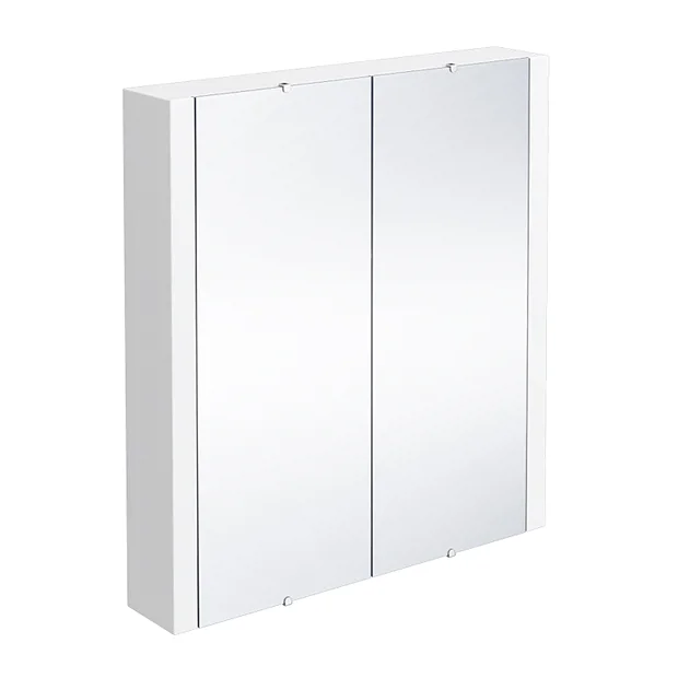Toreno 2-Door Mirror Cabinet (Minimalist White - 617mm Wide) - Image 2