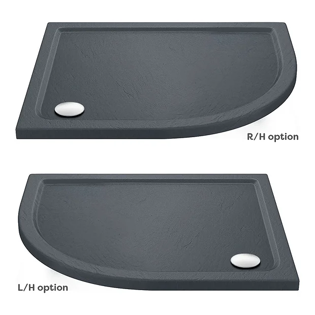 Toreno 900 X 800 Offset Quadrant Shower Enclosure Inc. Slate Effect Tray