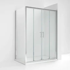 Toreno 1400 X 700mm Double Sliding Door Shower Enclosure Without Tray