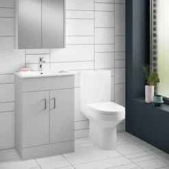 Toreno Light Grey 500mm Modern Vanity Unit