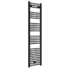 Toreno Black W400 X H1600mm Heated Towel Rail - Straight