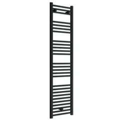 Toreno Black W400 X H1600mm Heated Towel Rail - Straight