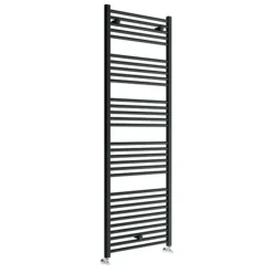 Toreno Black W600 X H1800mm Heated Towel Rail - Straight